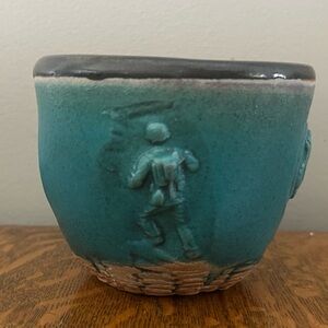 Handcrafted Teal Pottery